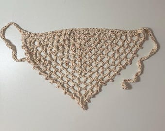 Crochet Mesh Bandana | Crochet Bandana | BriliciousStitches | Brilicious Stitches | Handmade Crochet Bandana