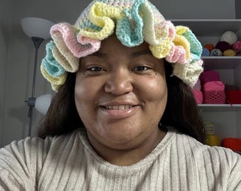Crochet Ruffle Hat | Briliciousstitches