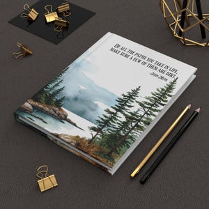 Wilderness Hardcover Journal with Inspirational Quote, Forest Design Journal, Outdoor Lover&#39;s Notebook, Eco-Friendly Gift