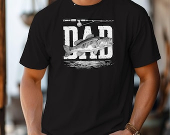Bass Fishing Dad T-Shirt, Bass Fishing Tee, Father's Day Gift, Fishing Enthusiast Shirt, Anglers T-Shirt