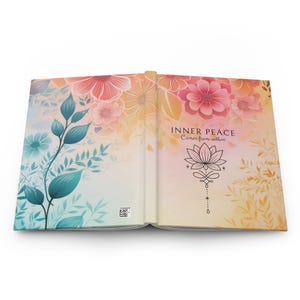 Inner Peace Hardcover Journal, Meditation Notebook, Mindful Gift, Gift for Her afbeelding 6