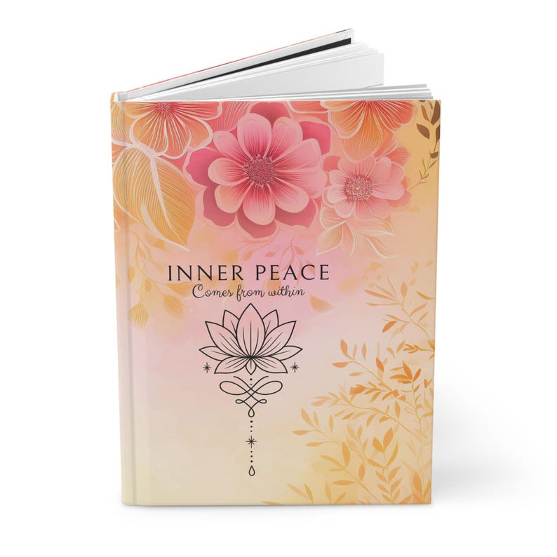 Inner Peace Hardcover Journal, Meditation Notebook, Mindful Gift, Gift for Her afbeelding 4