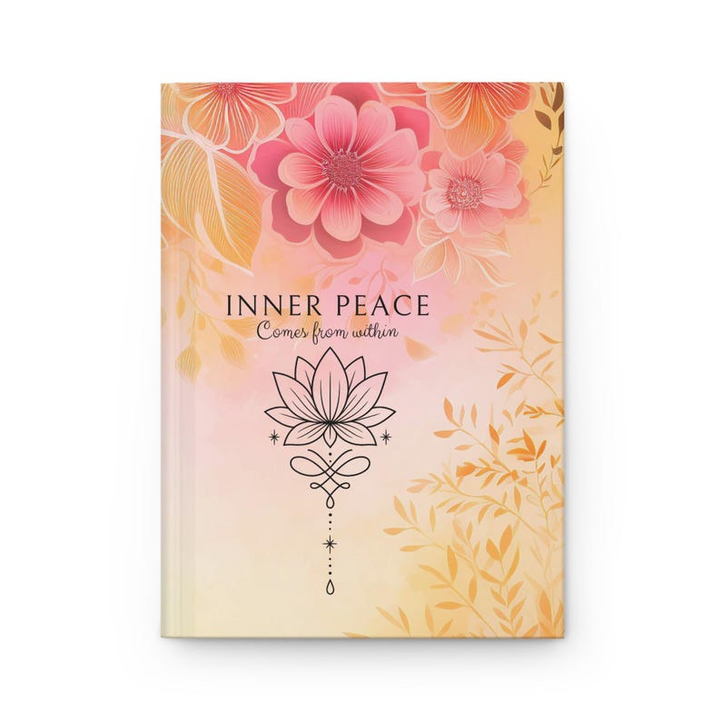 Inner Peace Hardcover Journal, Meditation Notebook, Mindful Gift, Gift for Her afbeelding 2