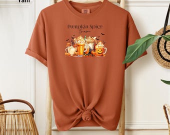Pumpkin Spice Season T-shirt, Pumpkin Spice Life, Cozy Autumn Tee, Unisex Halloween Shirt, Pumpkin Spice Lover Gift, Seasonal Fashion