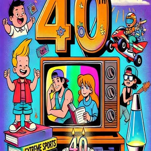 Cartão de aniversário de 40 anos