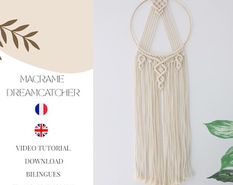 Makramee Traumfänger Anleitung: Boho Wand Dekoration DIY (Video Download)