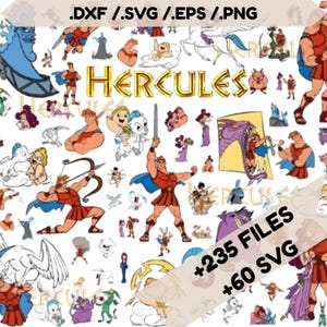 Bundle Hercule Cliparts – +235 Fichiers HD | +60 SVG | Téléchargement Instantané | Idéal Cricut, Sublimation & DIY