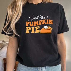 Comfort Colors® Autumn Pumpkin Pie Shirt, November Holiday T-Shirt, Thanksgiving Shirt, Fall Graphic Tee, Pumpkin Pie Lover T-Shirt