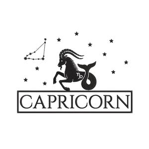 Celestial Embroidery Design Star, Zodiac Embroidery pes dst + more Zodiac Sign Capricorn Embroidery Astrological Constellations Download