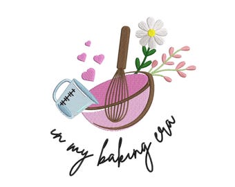 Baking Embroidery Design, Sourdough Embroidery, Kitchen Embroidery, Bread Embroidery, Baking Machine Embroidery pes dst + multi-format file