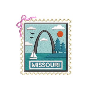 Missouri Embroidery Design, Gateway Arch State Embroidery Stamp, USA Machine Embroidery Pattern Show-Me State Pattern pes dst + multi-format