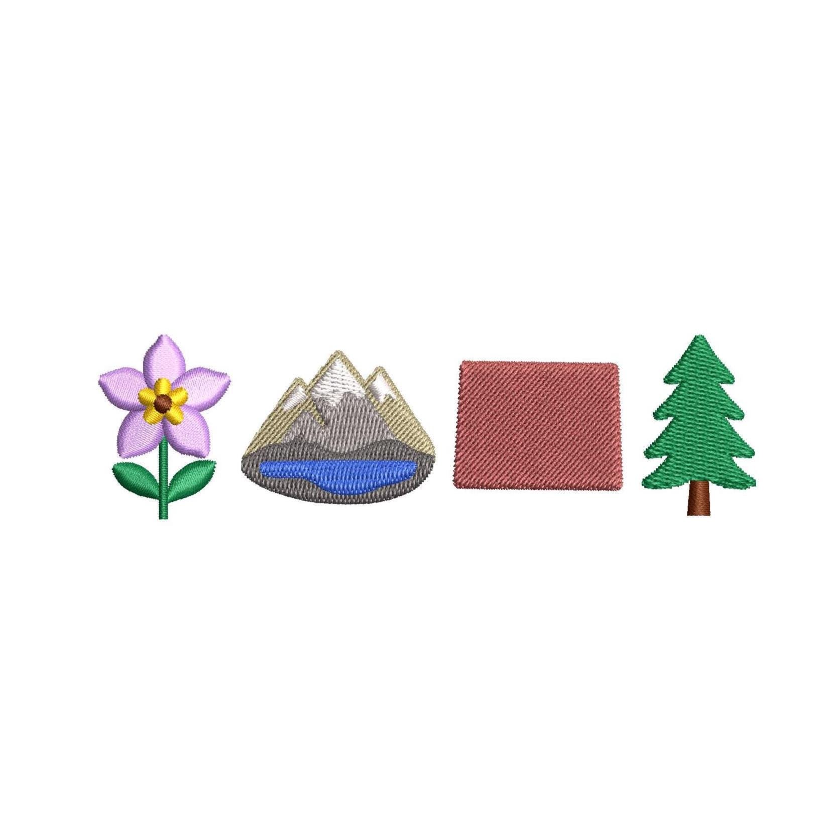 Colorado State Embroidery Design, West USA Travel Embroidery File, Rocky Mountain National Park Machine Embroidery pes dst + multi-format