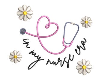 4 Sizes Nurse Life Embroidery Design | Nurse Icons Machine Embroidery File | Cute Nurse Sweatshirt Embroidery | Nurse Gift PES DST Gift Her