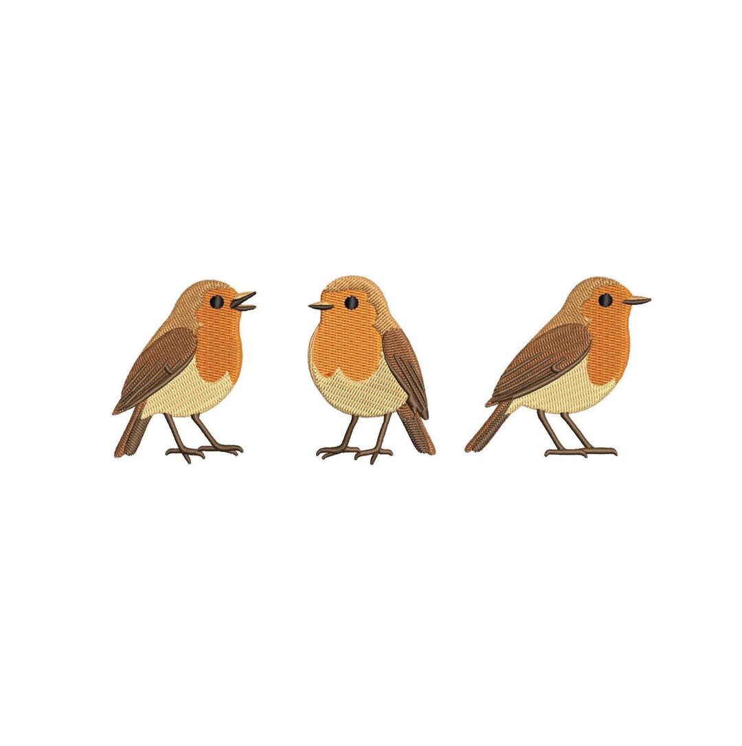 American Robin Bird Embroidery Design, Birder Machine Embroidery, State ...