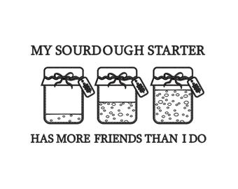Sourdough Embroidery Design, Funny Embroidery, Humor Embroidery, Apron Embroider,  Kitchen Baking Machine Embroidery pes dst + multi-format