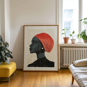 African Woman Art Poster: Traditional Portrait Print