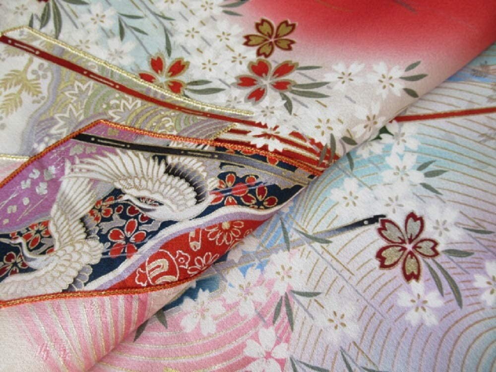 Japanese 100 pure silk cloth from Kyoto Dark red Cherry Etsy