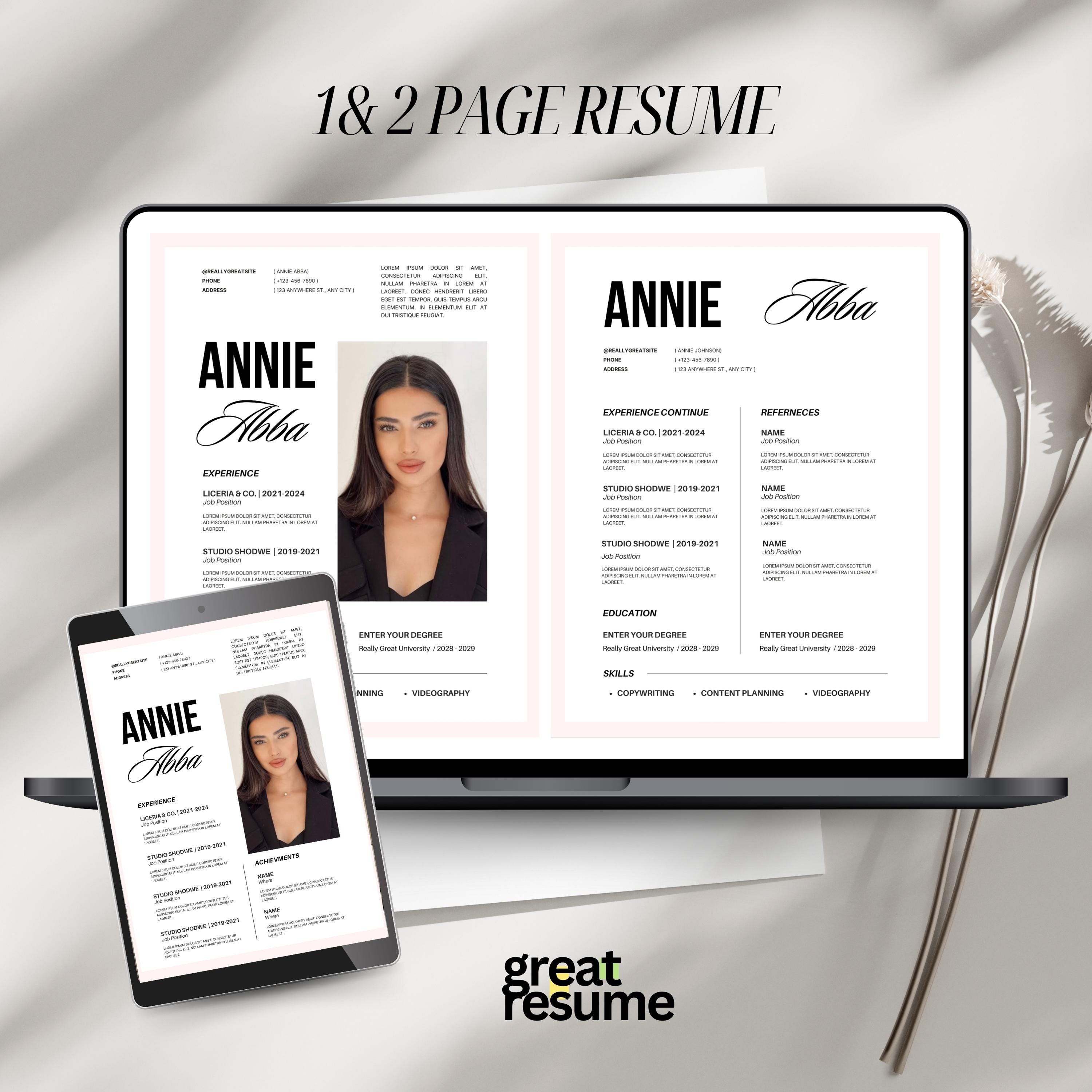 Canva Resume Template With Photo, Cv Template Canva, Creative Resume ...