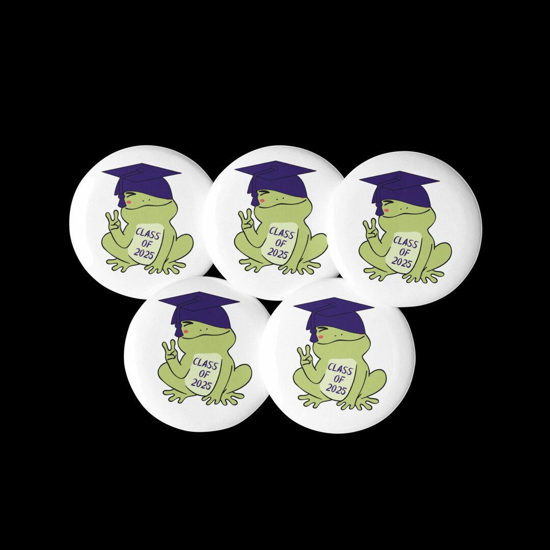 Set of 5 Groovy Grad Frog Pins – Peace Sign Graduation Vibes - Etsy