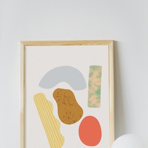 Abstract Shapes Art Print: Modern Wall Decor (Digital Download)