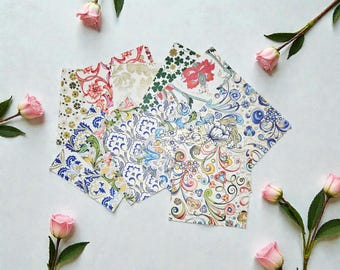 Confezione da 20 fogli di carta fiorentina italiana, assortita per origami: 7,5x7,5 cm