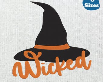Wicked Witch Hat Embroidery Design: Applique Fan Art (6 Sizes) (Digital Download)