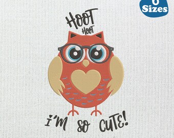 Owl Embroidery Design – Whimsical Applique Pattern (Instant Download