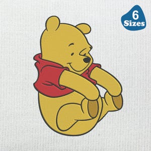 Winnie the Pooh Embroidery Design Bear Pooh Embroidery Design Digital File Computer Format's sizes6