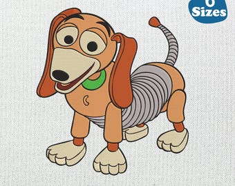 Slinky Dog Machine Embroidery Design: 6 Sizes (Instant Download)