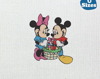 Easter Mickey Minnie Mouse Embroidery Design (Digital Download)-6 Sizes