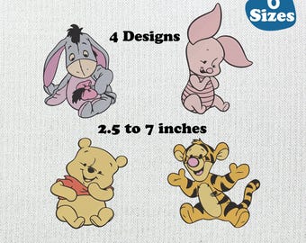 Winnie the Pooh Embroidery Design: 6 Sizes (Digital Download)