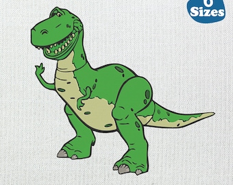 Dinosaur Rex  Machine embroidery design file. Install download. Different 6 sizes.