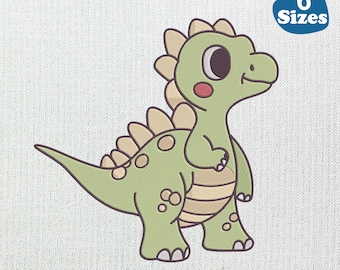 Dinosaur Embroidery Design, Baby Dino Applique (Digital Download)