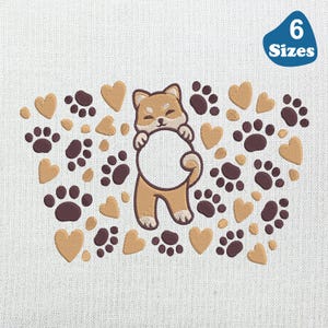 Shiba  embroidery design, dog embroidery design, animal embroidery design, pet embroidery, machine embroidery designs, digital download