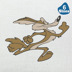 Loony tunes Wile Coyote embroidery - Funny character machine embroidery - 6 sizes