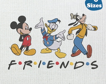 Mickey & Friends Embroidery Design: 6 Sizes (Instant Download)