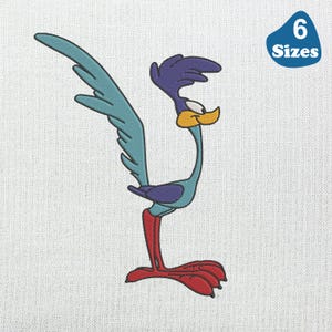 Roadrunner Machine Embroidery Design: 6 Sizes (Instant Download)