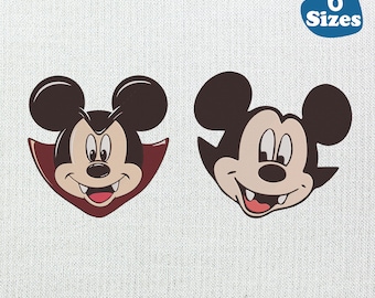 Mickey Mouse Halloween Embroidery Design | Disney Vampire, 6 Sizes (Digital Download)