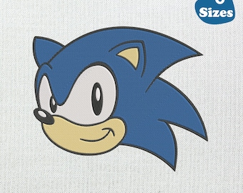 Sonic the Hedgehog Embroidery Design: 6 Sizes (Digital Download)