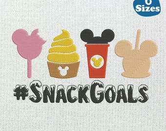 Mickey Park Snacks Embroidery Design. Different 6 Sizes .Instant download