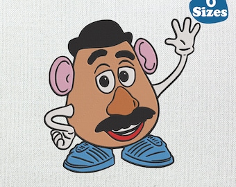 Mr. Potato Head  Machine Embroidery Design. Different 6 Sizes. Instant Download