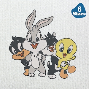 Looney Tunes Baby Friends Embroidery Design, 6 Sizes