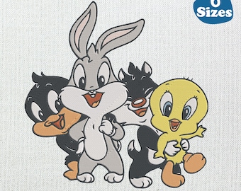 Looney Tunes Baby Friends Embroidery Design, 6 Sizes
