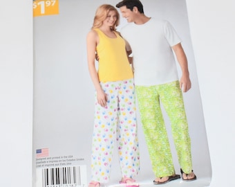 Uncut Simplicity 2116/W0182 Misses' And Mens Pull-On Pants, Knit Top & Misses Tank Top, Sizes XS-XL, 8 Thru 18, It's So Easy Unisex Pattern