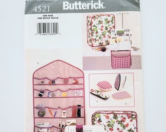 Butterick 4521 non coupé, accessoires de couture de créateur, coussin d'épingles pour planche à repasser, housse de machine à coudre en appuyant sur le jambon, patron de couture vintage