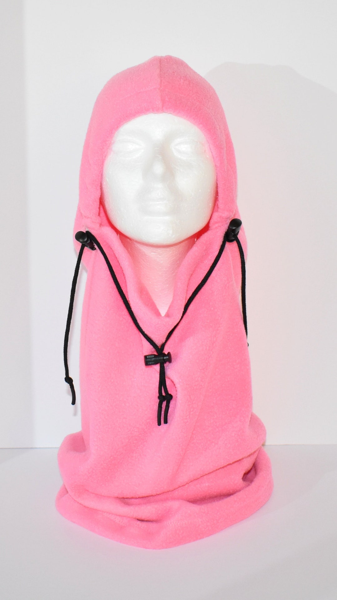 Pink Balaclava Fleece Hat, Gift for Her, Gift for Women, Winter Hat