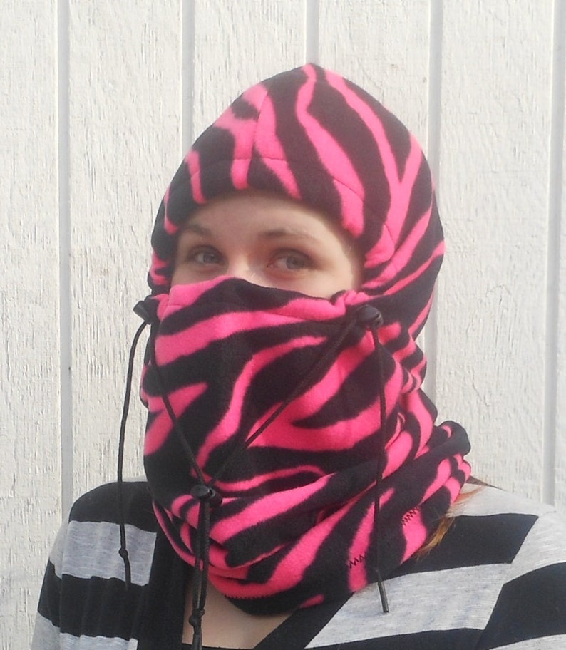Pink Balaclava Fleece Hat Gifts For Her Women Neck Etsy