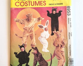 McCall's 8953 Adult Animal Costumes, Easy Sew Pattern (Size Medium)