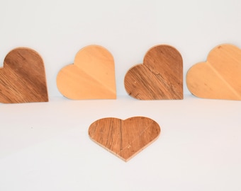 Classic Heart Cutouts Made With Pallet Wood, Upcycled Pallet Wood, Unfinished Wood Hearts, Rustic Wedding Decor, Heart Ornaments