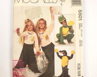 McCall's 5501 Alligator, Frog And Mermaid Costumes Sewing Pattern, Size Small Adult (Uncut)